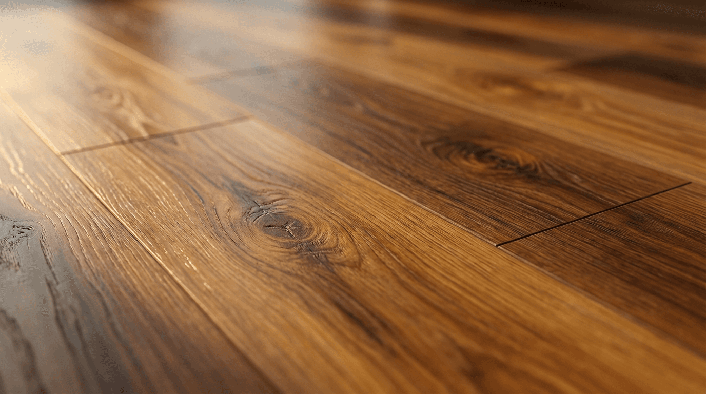 Vinyl plank floor in a modern kitchen